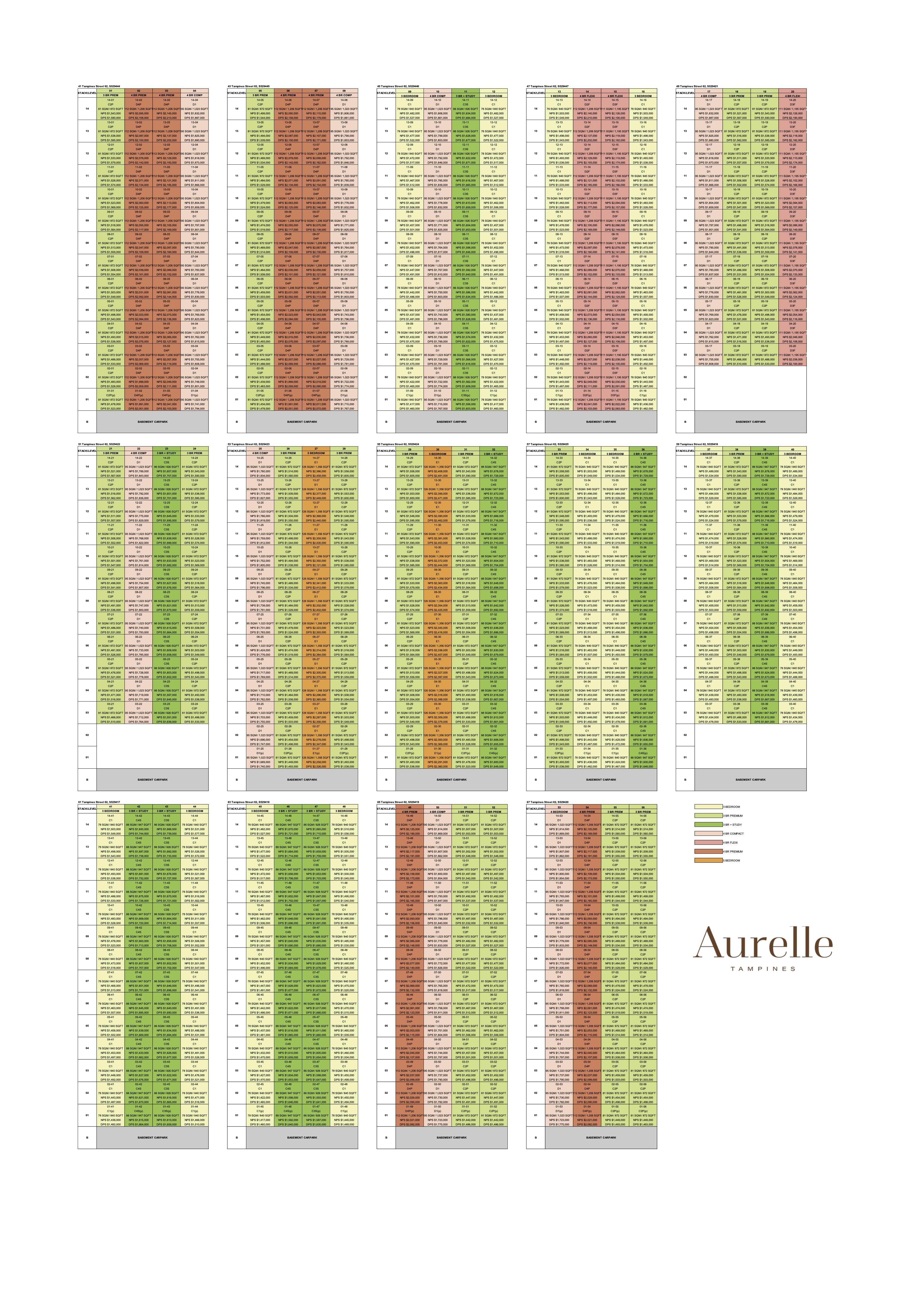 Aurelle of Tampines Elevation Chart